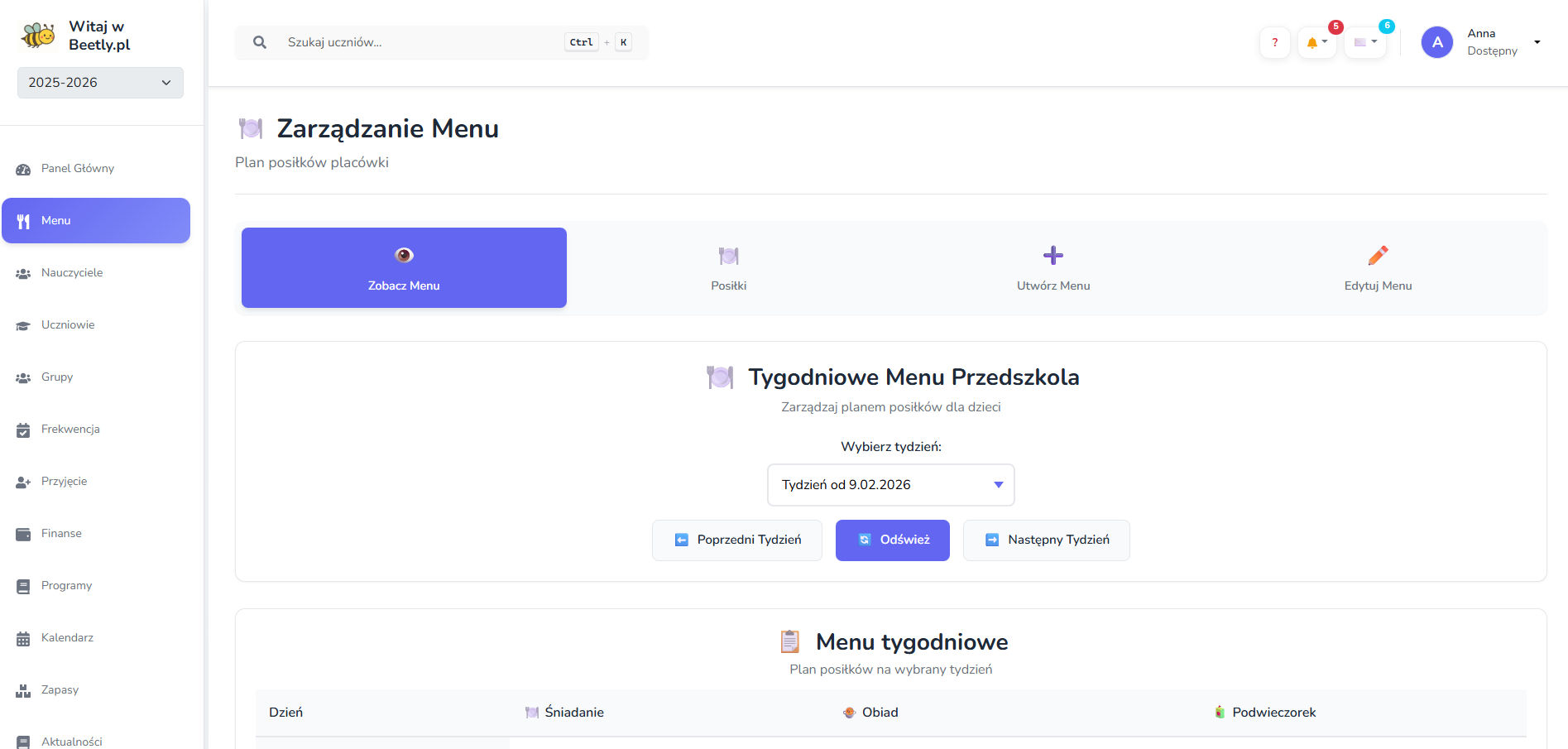 Menu / Jadłospis screenshot